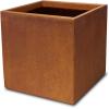 imageKante 10 Inch Square Concrete Planter for Outdoor Indoor Home Patio Garden Large Plant Pot with Drainage Hole and Rubber Plug Pure WhiteRusty
