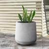 imageKante 116quot Dia Round Concrete Planter Outdoor Indoor Large Plant Pots Containers with Drainage Hole and Rubber Plug for Home Garden Patio Pure WhiteNatural Concrete