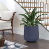 imageKante 116quot Dia Round Concrete Planter Outdoor Indoor Large Plant Pots Containers with Drainage Hole and Rubber Plug for Home Garden Patio Pure WhiteCharcoal