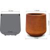 imageKante 116quot Dia Round Concrete Planter Outdoor Indoor Large Plant Pots Containers with Drainage Hole and Rubber Plug for Home Garden Patio Pure WhiteIron Oxide