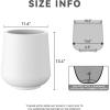 imageKante 116quot Dia Round Concrete Planter Outdoor Indoor Large Plant Pots Containers with Drainage Hole and Rubber Plug for Home Garden Patio Pure WhitePure White