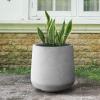 imageKante 116quot Dia Round Concrete Planter Outdoor Indoor Large Plant Pots Containers with Drainage Hole and Rubber Plug for Home Garden Patio Pure WhiteNatural Concrete