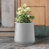 imageKante 116quot Dia Round Concrete Planter Outdoor Indoor Large Plant Pots Containers with Drainage Hole and Rubber Plug for Home Garden Patio Pure WhiteNatural Concrete
