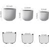imageKante 13quot11quot9quot Dia Pure White Concrete Round Planters Set of 3 Outdoor Indoor Modern Planter Pots Lightweight Weather Resistant Seamless with Drainage HolePure White