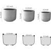 imageKante 13quot11quot9quot Dia Pure White Concrete Round Planters Set of 3 Outdoor Indoor Modern Planter Pots Lightweight Weather Resistant Seamless with Drainage HoleNatural Concrete