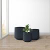 imageKante 153quot116quot82quot Dia Round Concrete Planter Large Outdoor Indoor Planter Pots Containers with Drainage Holes and Rubber Plug for Home Garden Patio Pure WhiteCharcoal