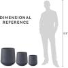 imageKante 153quot116quot82quot Dia Round Concrete Planter Large Outdoor Indoor Planter Pots Containers with Drainage Holes and Rubber Plug for Home Garden Patio Pure WhiteCharcoal