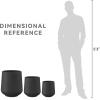 imageKante 153quot116quot82quot Dia Round Concrete Planter Large Outdoor Indoor Planter Pots Containers with Drainage Holes and Rubber Plug for Home Garden Patio Pure WhiteBlack
