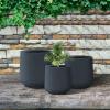 imageKante 153quot116quot82quot Dia Round Concrete Planter Large Outdoor Indoor Planter Pots Containers with Drainage Holes and Rubber Plug for Home Garden Patio Pure WhiteCharcoal