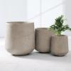imageKante 153quot116quot82quot Dia Round Concrete Planter Large Outdoor Indoor Planter Pots Containers with Drainage Holes and Rubber Plug for Home Garden Patio Pure WhiteWeathered Concrete