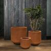 imageKante 153quot116quot82quot Dia Round Concrete Planter Large Outdoor Indoor Planter Pots Containers with Drainage Holes and Rubber Plug for Home Garden Patio Pure WhiteIron Oxide