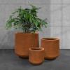 imageKante 153quot116quot82quot Dia Round Concrete Planter Large Outdoor Indoor Planter Pots Containers with Drainage Holes and Rubber Plug for Home Garden Patio Pure WhiteIron Oxide