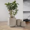 imageKante 153quot116quot82quot Dia Round Concrete Planter Large Outdoor Indoor Planter Pots Containers with Drainage Holes and Rubber Plug for Home Garden Patio Pure WhiteWeathered Concrete
