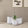 imageKante 153quot116quot82quot Dia Round Concrete Planter Large Outdoor Indoor Planter Pots Containers with Drainage Holes and Rubber Plug for Home Garden Patio Pure WhitePure White
