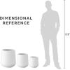 imageKante 153quot116quot82quot Dia Round Concrete Planter Large Outdoor Indoor Planter Pots Containers with Drainage Holes and Rubber Plug for Home Garden Patio Pure WhitePure White