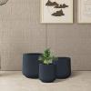 imageKante 153quot116quot82quot Dia Round Concrete Planter Large Outdoor Indoor Planter Pots Containers with Drainage Holes and Rubber Plug for Home Garden Patio Pure WhiteCharcoal