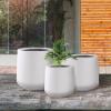 imageKante 153quot116quot82quot Dia Round Concrete Planter Large Outdoor Indoor Planter Pots Containers with Drainage Holes and Rubber Plug for Home Garden Patio Pure WhitePure White