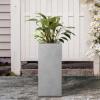 imageKante 203quot H Tall Rectangular Concrete Planter Modern Square Diameter Plant Pot with Drainage Hole and Rubber Plug for Indoor Outdoor Home Patio Garden Pure WhiteNatural Concrete