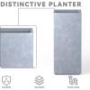 imageKante 203quot H Tall Rectangular Concrete Planter Modern Square Diameter Plant Pot with Drainage Hole and Rubber Plug for Indoor Outdoor Home Patio Garden Pure WhiteSlate Gray