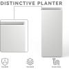 imageKante 203quot H Tall Rectangular Concrete Planter Modern Square Diameter Plant Pot with Drainage Hole and Rubber Plug for Indoor Outdoor Home Patio Garden Pure WhitePure White
