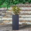 imageKante 203quot H Tall Rectangular Concrete Planter Modern Square Diameter Plant Pot with Drainage Hole and Rubber Plug for Indoor Outdoor Home Patio Garden Pure WhiteCharcoal