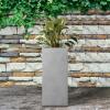 imageKante 203quot H Tall Rectangular Concrete Planter Modern Square Diameter Plant Pot with Drainage Hole and Rubber Plug for Indoor Outdoor Home Patio Garden Pure WhiteNatural Concrete