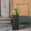 imageKante 203quot H Tall Rectangular Concrete Planter Modern Square Diameter Plant Pot with Drainage Hole and Rubber Plug for Indoor Outdoor Home Patio Garden Pure WhiteBlack