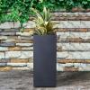 imageKante 203quot H Tall Rectangular Concrete Planter Modern Square Diameter Plant Pot with Drainage Hole and Rubber Plug for Indoor Outdoor Home Patio Garden Pure WhiteCharcoal
