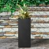 imageKante 203quot H Tall Rectangular Concrete Planter Modern Square Diameter Plant Pot with Drainage Hole and Rubber Plug for Indoor Outdoor Home Patio Garden Pure WhiteBlack