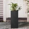 imageKante 203quot H Tall Rectangular Concrete Planter Modern Square Diameter Plant Pot with Drainage Hole and Rubber Plug for Indoor Outdoor Home Patio Garden Pure WhiteBlack