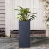 imageKante 203quot H Tall Rectangular Concrete Planter Modern Square Diameter Plant Pot with Drainage Hole and Rubber Plug for Indoor Outdoor Home Patio Garden Pure WhiteCharcoal