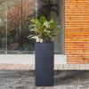 imageKante 203quot H Tall Rectangular Concrete Planter Modern Square Diameter Plant Pot with Drainage Hole and Rubber Plug for Indoor Outdoor Home Patio Garden Pure WhiteCharcoal
