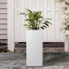 imageKante 203quot H Tall Rectangular Concrete Planter Modern Square Diameter Plant Pot with Drainage Hole and Rubber Plug for Indoor Outdoor Home Patio Garden Pure WhitePure White