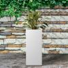 imageKante 203quot H Tall Rectangular Concrete Planter Modern Square Diameter Plant Pot with Drainage Hole and Rubber Plug for Indoor Outdoor Home Patio Garden Pure WhitePure White