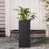 imageKante 203quot H Tall Rectangular Concrete Planter Modern Square Diameter Plant Pot with Drainage Hole and Rubber Plug for Indoor Outdoor Home Patio Garden Pure WhiteBlack