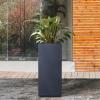 imageKante 203quot H Tall Rectangular Concrete Planter Modern Square Diameter Plant Pot with Drainage Hole and Rubber Plug for Indoor Outdoor Home Patio Garden Pure WhiteCharcoal
