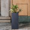 imageKante 203quot H Tall Rectangular Concrete Planter Modern Square Diameter Plant Pot with Drainage Hole and Rubber Plug for Indoor Outdoor Home Patio Garden Pure WhiteCharcoal