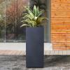 imageKante 203quot H Tall Rectangular Concrete Planter Modern Square Diameter Plant Pot with Drainage Hole and Rubber Plug for Indoor Outdoor Home Patio Garden Pure WhiteCharcoal