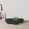 imageKante 216quot169quotand 125quot Dia Round Pure White Elegant Planters Set of 3 Outdoor Indoor Garden Plant Pot with Drainage Hole and Rubber Plug for Home ampamp PatioCharcoal