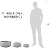 imageKante 216quot169quotand 125quot Dia Round Pure White Elegant Planters Set of 3 Outdoor Indoor Garden Plant Pot with Drainage Hole and Rubber Plug for Home ampamp PatioNatural Concrete