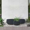 imageKante 216quot169quotand 125quot Dia Round Pure White Elegant Planters Set of 3 Outdoor Indoor Garden Plant Pot with Drainage Hole and Rubber Plug for Home ampamp PatioCharcoal