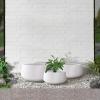 imageKante 216quot169quotand 125quot Dia Round Pure White Elegant Planters Set of 3 Outdoor Indoor Garden Plant Pot with Drainage Hole and Rubber Plug for Home ampamp PatioPure White