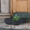 imageKante 216quot169quotand 125quot Dia Round Pure White Elegant Planters Set of 3 Outdoor Indoor Garden Plant Pot with Drainage Hole and Rubber Plug for Home ampamp PatioCharcoal