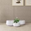 imageKante 216quot169quotand 125quot Dia Round Pure White Elegant Planters Set of 3 Outdoor Indoor Garden Plant Pot with Drainage Hole and Rubber Plug for Home ampamp PatioPure White