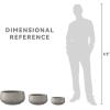 imageKante 216quot169quotand 125quot Dia Round Pure White Elegant Planters Set of 3 Outdoor Indoor Garden Plant Pot with Drainage Hole and Rubber Plug for Home ampamp PatioWeathered Concrete