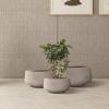 imageKante 216quot169quotand 125quot Dia Round Pure White Elegant Planters Set of 3 Outdoor Indoor Garden Plant Pot with Drainage Hole and Rubber Plug for Home ampamp PatioWeathered Concrete
