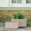 imageKante 232quot L Long Rectangular Concrete Planter Large Outdoor Indoor Garden Pots with Drainage Hole and Rubber Plug Pure WhiteBuff Concrete