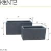 imageKante 232quot L Long Rectangular Concrete Planter Large Outdoor Indoor Garden Pots with Drainage Hole and Rubber Plug Pure WhiteCharcoal