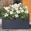 imageKante 232quot L Long Rectangular Concrete Planter Large Outdoor Indoor Garden Pots with Drainage Hole and Rubber Plug Pure WhiteCharcoal