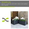 imageKante 232quot L Long Rectangular Concrete Planter Large Outdoor Indoor Garden Pots with Drainage Hole and Rubber Plug Pure WhiteCharcoal